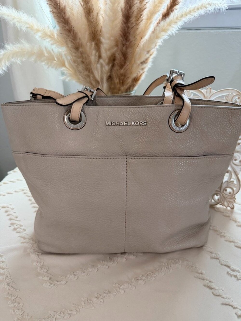 Michael Kors Bedford Pebble Leather Medium Handbag